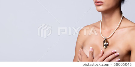 Transgender held her chest implant breast silicone 58005045