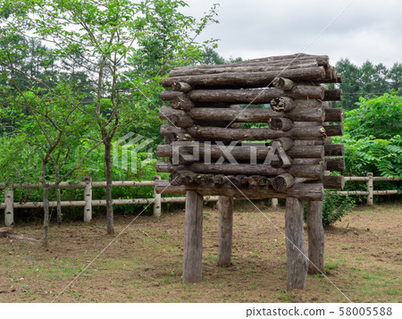 Traditional bear cage of Ainu people in Hokkaido 58005588