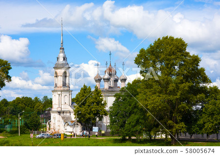 River Vologda and church of Presentation  58005674