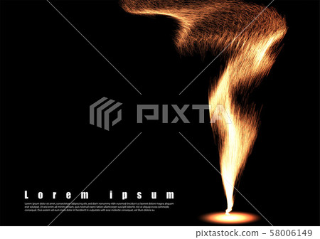 Vector abstract wave lines that flow isolated on a black background for design elements in the concepts of technology, music, etc. 58006149