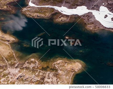 Aerial view. Water and rocks Aerial view. Water and rocks 58006633