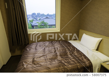 Business Hotel Room Bed Sabae City, Fukui Prefecture Business Hotel Room Bed Sabae City, Fukui Prefecture 58007375