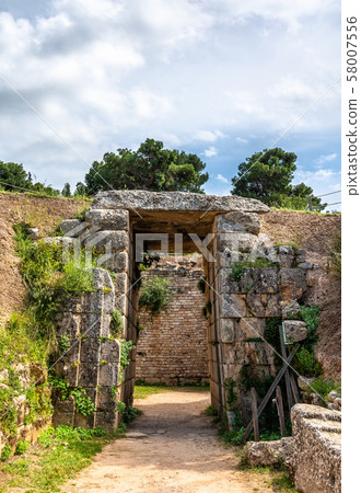 The Mycenae archaeological site in Greece 58007556