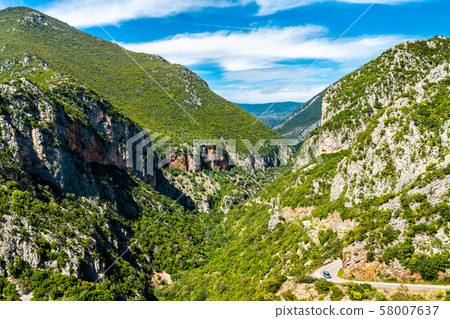 Valley of the Nedonas river in Greece 58007637