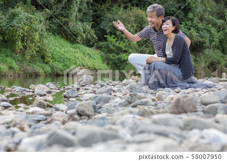 Kawahara version health image senior couple good friend 58007950