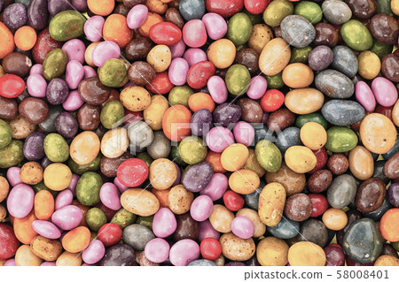 background confectionery many candies dark brown background confectionery many candies dark brown 58008401