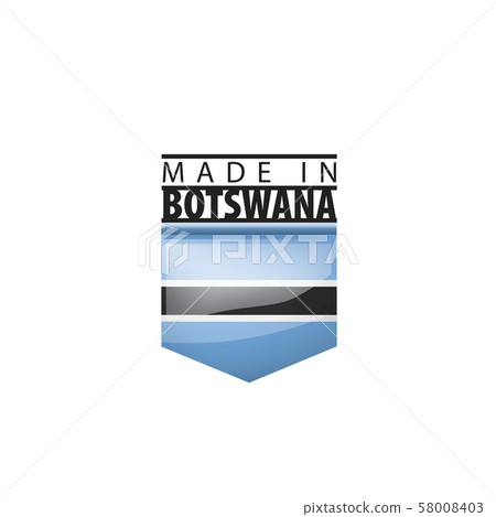 Botswana flag, vector illustration on a white background Botswana flag, vector illustration on a white background 58008403