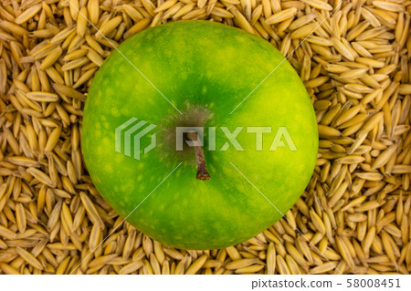 view from above apple green large background grain 58008451
