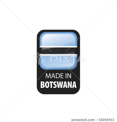 Botswana flag, vector illustration on a white background Botswana flag, vector illustration on a white background 58008453