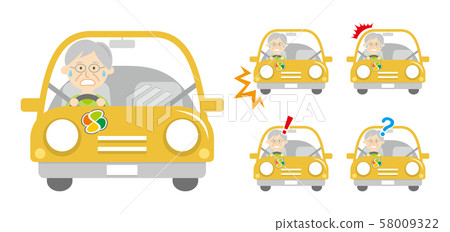 Illustration image of dangerous senior driver Illustration image of dangerous senior driver 58009322