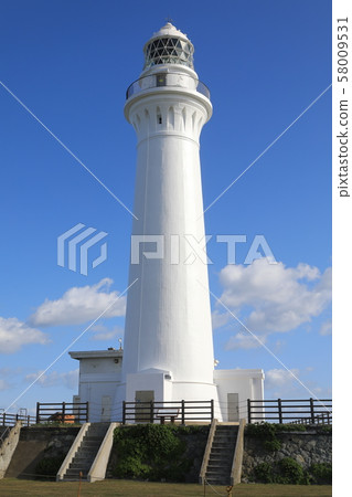 Shiriyazaki Lighthouse and clear sky Shiriyazaki Lighthouse and clear sky 58009531