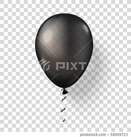 Black balloon. Glossy baloon for Birthday party 58009723