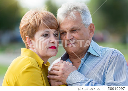 Beautiful married couple of seniors. 58010097