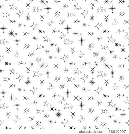 Seamless pattern with sparkles black silhouettes Seamless pattern with sparkles black silhouettes 58010997