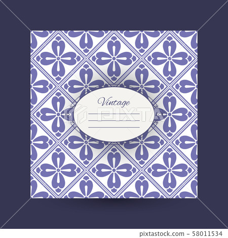 Square vintage greeting card design Square vintage greeting card design 58011534
