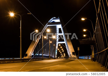 Apollo Bridge by night, Bratislava, Slovakia 58012005