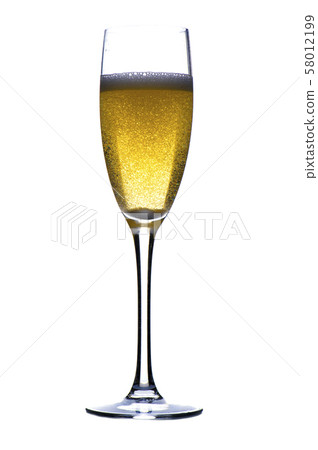 champagne glasses on white 58012199