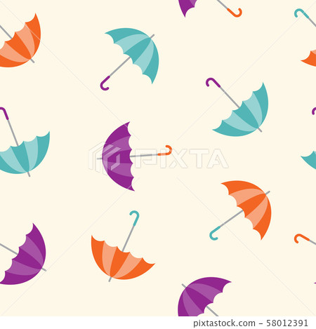 Autumn seamless pattern with umbrellas - Stock Illustration [58012391 ...