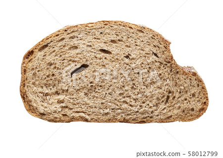 a piece of bread isolated a piece of bread isolated 58012799