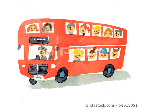 Red double-decker bus Red double-decker bus 58015051