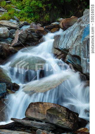 Bhagsu waterfall in Bhagsu, Himachal Pradesh, India 58016058
