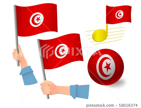 Tunisia flag icon set 58016374