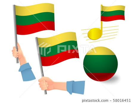 lithuania flag icon set 58016451