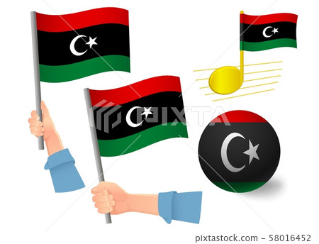libya flag icon set 58016452