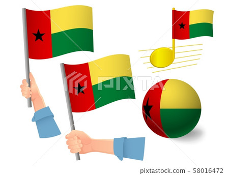 Guinea-Bissau flag icon set Guinea-Bissau flag icon set 58016472