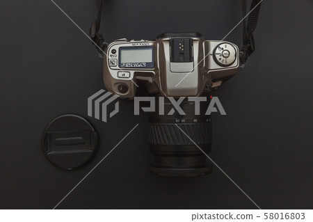 Photographer workplace with dslr camera system on Photographer workplace with dslr camera system on 58016803