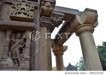 Khajuraho, India, World Heritage Khajuraho Temple, beautiful sculpture building Khajuraho, India, World Heritage Khajuraho Temple, beautiful sculpture building 58019192
