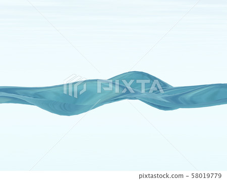 CG 3D illustration 3D design background water surface cross section 58019779
