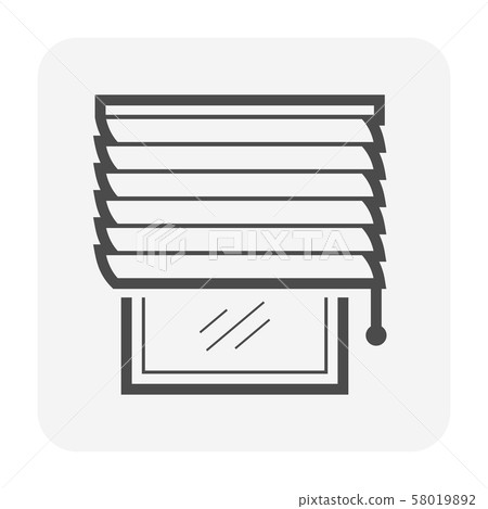curtain blind icon 58019892