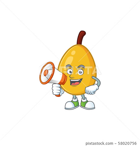 With megaphone fruit loquat fresh mascot character shape With megaphone fruit loquat fresh mascot character shape 58020756