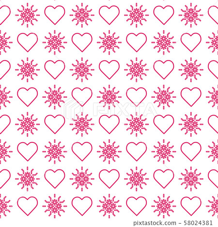 Seamless pattern with hearts Valentine's Day - Stock Illustration ...