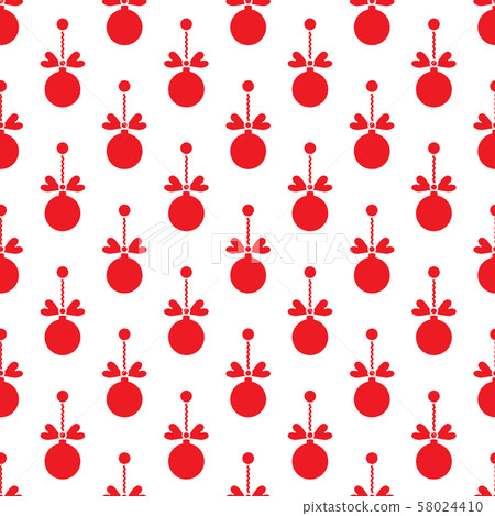 Seamless pattern with Christmas balls New Year 58024410