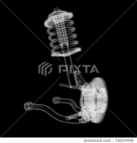 X-ray Car suspension and brake disk 58024446