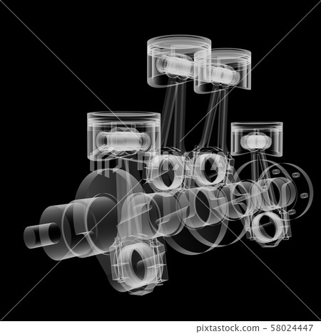 Pistons and crankshaft X-Ray style 58024447