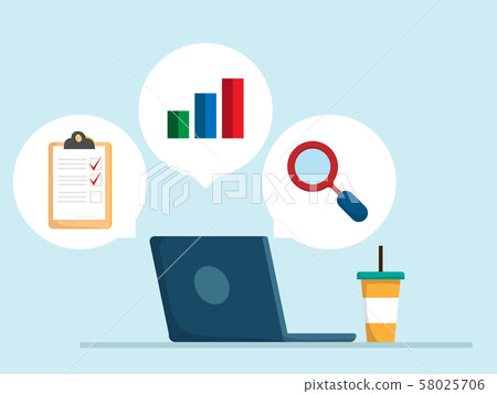 laptop with online research 58025706