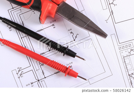 Cables of multimeter and pliers 58026142