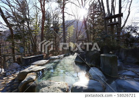 Japanese secret lake castle tower 58026721