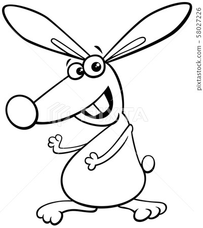 rabbit or bunny cartoon coloring book rabbit or bunny cartoon coloring book 58027226