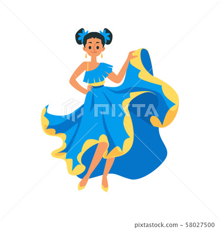blue dress model LAVELLE MINI DRESS main image 0