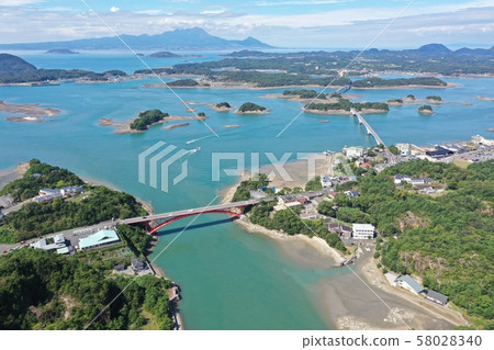 熊本旅遊勝地天草的鳥瞰圖 熊本旅遊勝地天草的鳥瞰圖 58028340