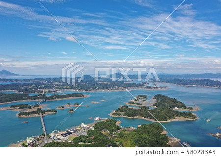 熊本旅遊勝地天草的鳥瞰圖 58028343