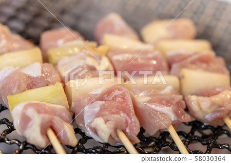 Yakitori_Yakitori_Yakitori，燒烤，燒烤，烤木炭，烤，備長木炭，七七林，露營，膳食，食物，木炭 58030364
