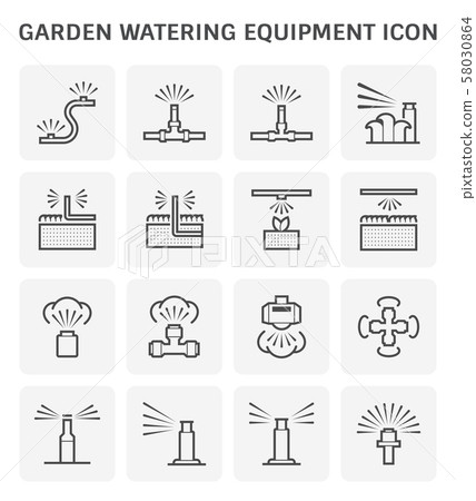 watering equipment icon watering equipment icon 58030864