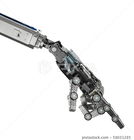 Robotic hand finger point isolated - Stock Illustration [58031285] - PIXTA