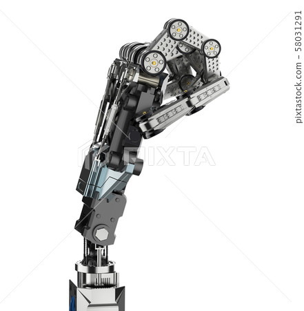 Robotic hand isolated Robotic hand isolated 58031291