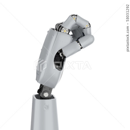 Robotic hand isolated 58031292